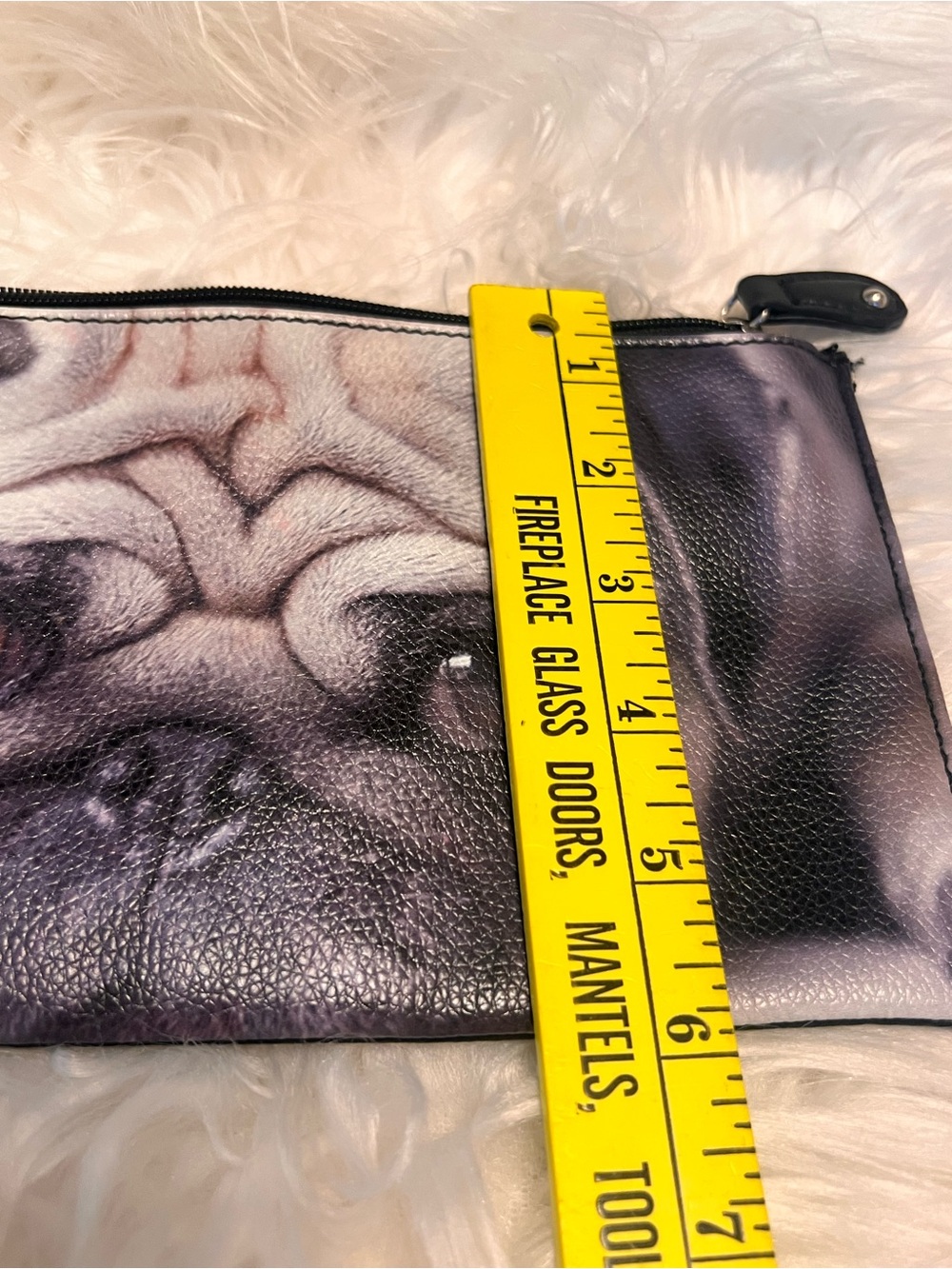 Cute  dig Face Wristlet Clutch - Black Trim - Picture 9 of 9